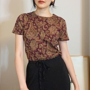 Ralph Lauren Paisley 100% Cotton T-shirt